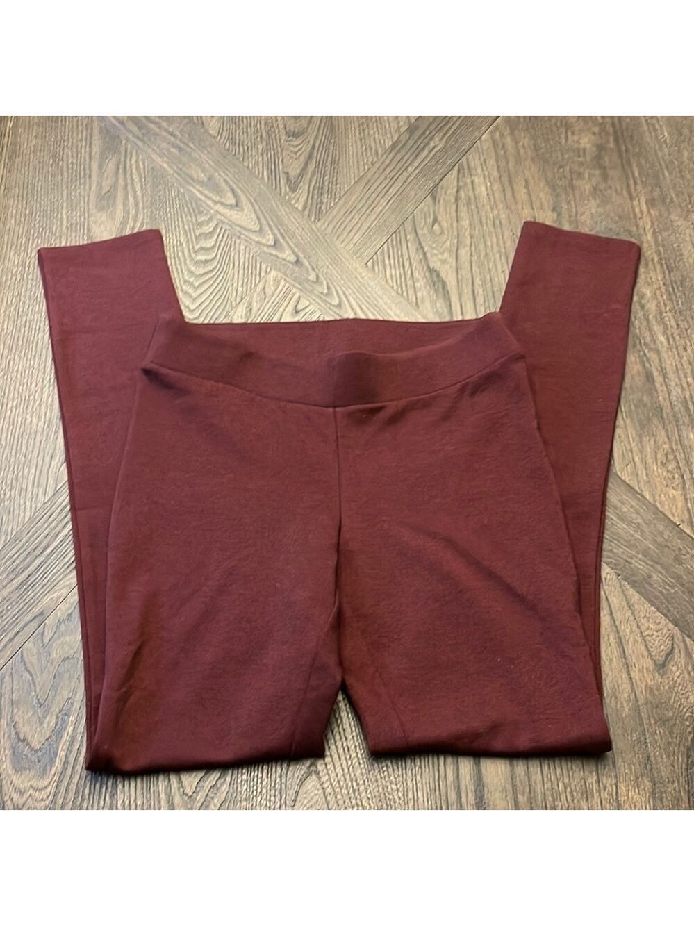 White House Black Market Maroon Leggings Size Extra Small